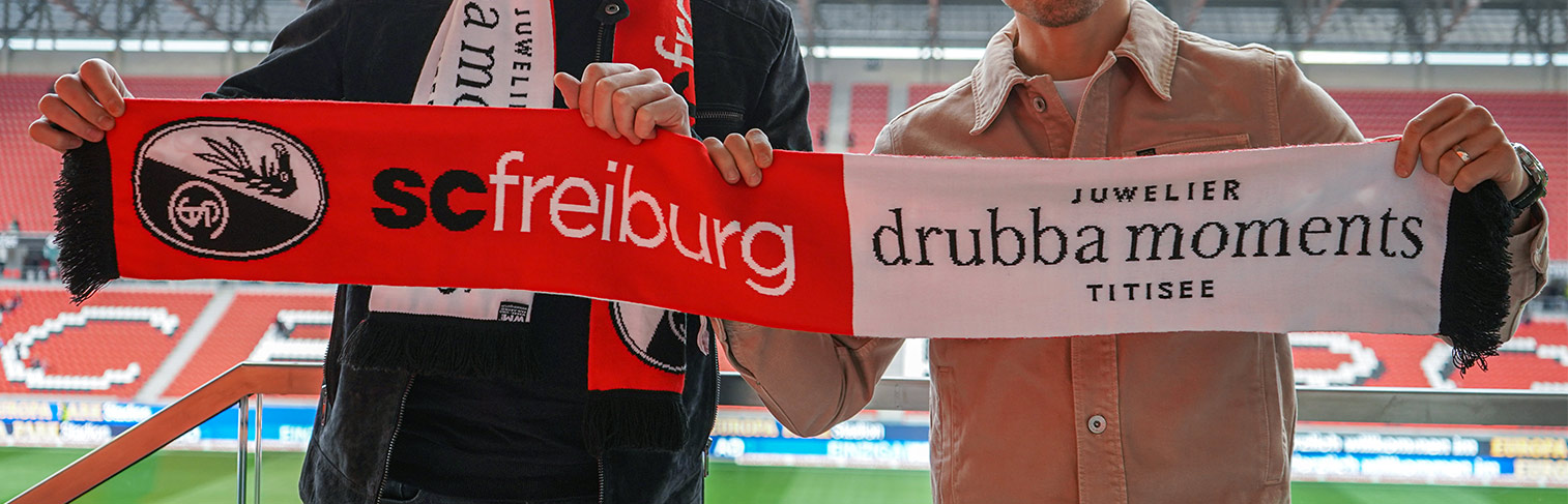 Juwelier DRUBBA MOMENTS bei den Bundesliga Heimspielen des SC Freiburgs Juwelier DRUBBA MOMENTS bei den Bundesliga Heimspielen des SC Freiburgs