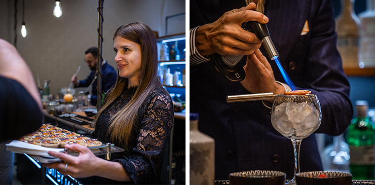 Flying Dinner und Gin & Tonics bei einem Event in Juwelier Drubba Moments Flying Dinner und Gin & Tonics bei einem Event in Juwelier Drubba Moments